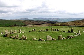 British stone circle at Swinside in Cumbria, which according to 366-geometry advocates displays in its dimensions an integral number of "Megalithic yards" Swinside (p4160146).jpg
