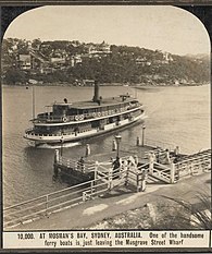 Sydney ferry KOREE approaches Musgrave Street wharf in Mosman Bay circa 1912.jpg