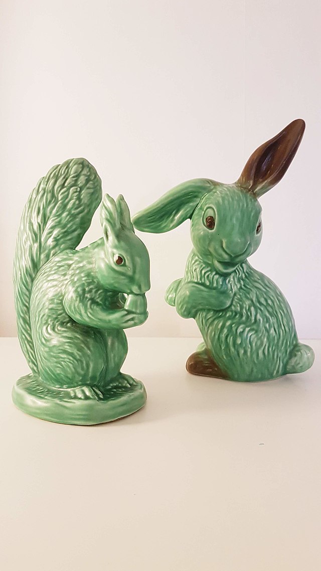 SylvaC Squirrel and Lop Ear Rabbit in Green