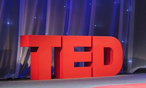 TED stage logo from Flickr (cropped)
