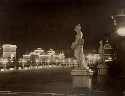 Night view of the Grand Court. Photograph by Frank Rinehart, 1898. TMI - Grand Court.jpeg