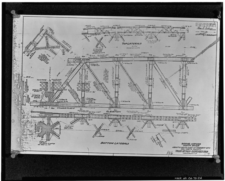 File:TRUSS DETAILS - SUSPENDED SPAN, dated April 26, 1928. - Smith River Bridge, CA State Highway 199 Spanning Smith River, Crescent City, Del Norte County, CA HAER CAL,8-CRECI.V,1-24.tif