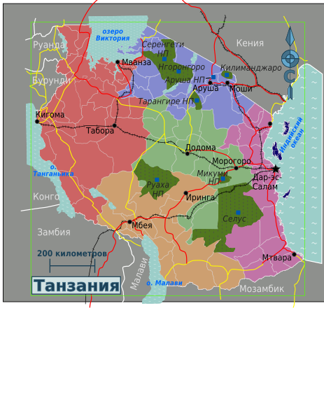 File:Tanzania regions map.svg