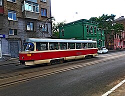 Tatra T3 running on streets, Dnipro; 04.06.19.jpg
