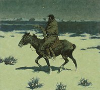The Luckless Hunter by Frederic Remington, 1909, Oil on canvas