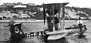 The Sea Lion I moored at the start of the Schneider Trophy race (10 September 1919).jpg