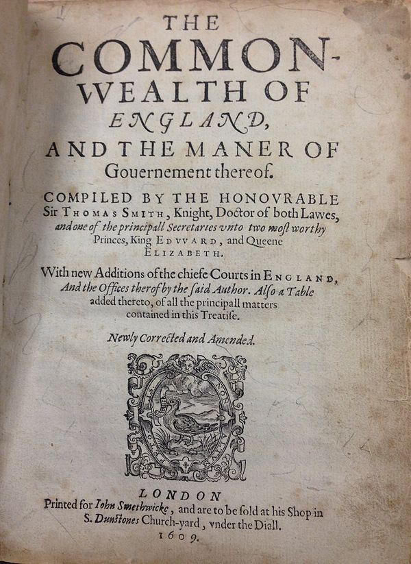 The title page of the 1609 edition of Smith's work