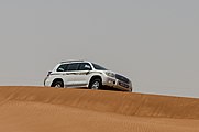 English: A 200-Series Toyota Land Cruiser in the desert of the UAE