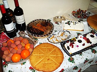 Thirteen desserts Traditional Christmas of Provence.