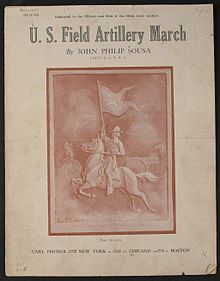 Sheet music cover for the song "U.S. Field Artillery March" by Sousa U.S. Artillery March Sheet Music Cover.jpg