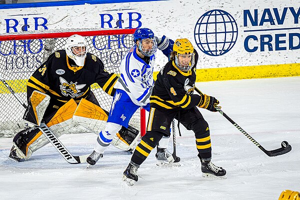 A Yellow Jackets men's ice hockey game against Air Force in 2024