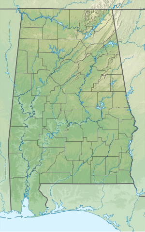 Reliefkarte: Alabama