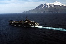 Constellation near the Aleutian Islands during PACEX '89.