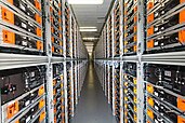 Inside the Tehachapi Energy Storage Project during construction