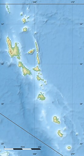 Танна. Карта розташування: Вануату