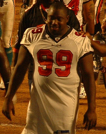 Sapp with the Buccaneers, 2003