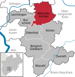 Wermelskirchen - Mapa