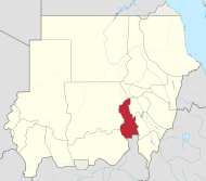 Pozicija vilajeta na karti Sudana