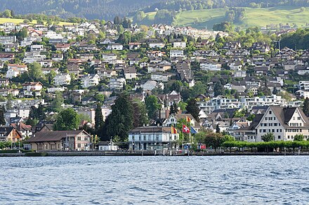 Richterswil as seen from Lake Zürich