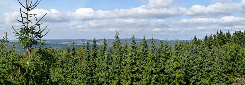 Ausblick vom Ziegenhelleturm in Richtung Neuastenberg 2017