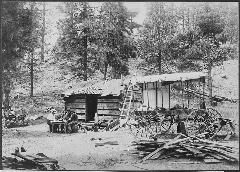 File:"An Arizona Poker Party, at John Doyle's ranch, Doyle, Judge Brown, and the Prof. (Burrison) at play." By E A. Ames, ca. - NARA - 523551.jpg