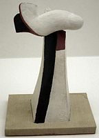 Lofty . circa 1945-1947. plaster and paint. 25.2 × 16 × 13 cm (9.9 × 6.2 × 5.1 in). London, Tate Modern.