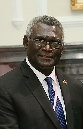 <span class="mw-page-title-main">Manasseh Sogavare</span> Former Prime Minister of Solomon Islands