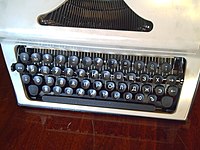 Russian typewriter, circa 1985. № sign can be seen on the 1 key.