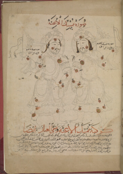 File:كتاب صور الكواكب الثابتة، الصوفي، كوكبة ممسك الأعنة.png