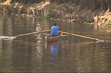 Rower on one of the Cuemanco canals