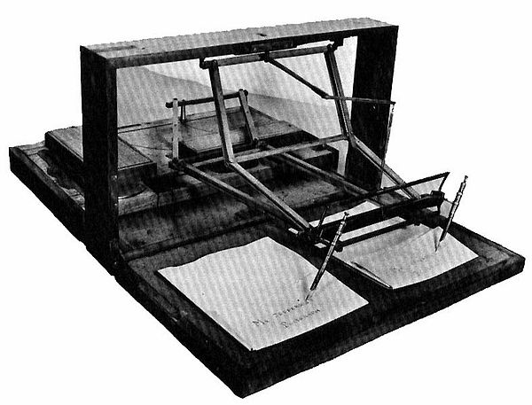 One of the polygraphs used by Thomas Jefferson, a portable version