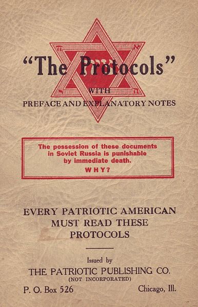 American edition of The Protocols of the Elders of Zion from 1934