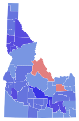 1990 Idaho gubernatorial election results map by county.svg
