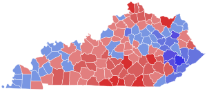 2004 United States Senate election in Kentucky results map by county.svg
