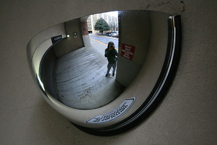 Curved Mirror Wikiwand, Around The Corner Mirror