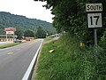 File:2017-07-22 17 51 44 View south along West Virginia State Route 17 (Spruce River Road) at Veterans Memorial Bypass in Madison, Boone County, West Virginia.jpg