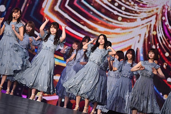 Nogizaka46 performing at 14th KKBox Music Awards in Taiwan, 2019