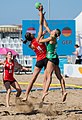 Deutsch: Beachhandball Weltmeisterschaften 2022; Tag 1: 21. Juli 2022 – Frauen, Vorrunde, Ungarn-Deutschland 0:2 (14:18, 17:20) English: 2022 Beach handball World Championships; Day 1: 21 July – Women Preliminary Round – Hungary-Norway 0:2 (14:18, 17:20)