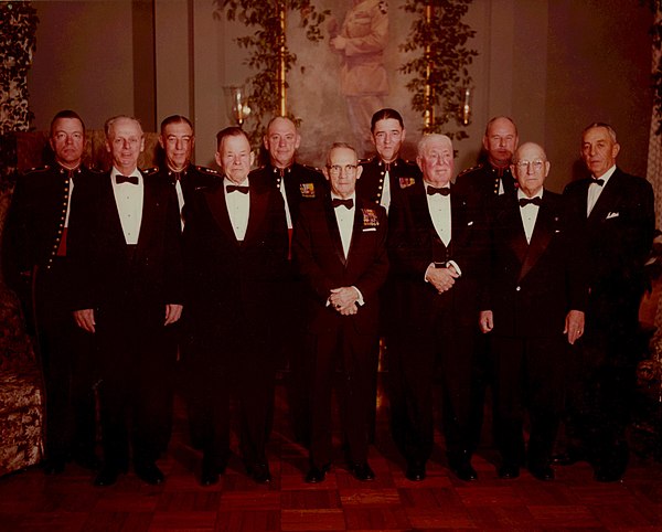 20th Anniversary of 2nd Marine Division, 1961; from left to right: BG Leonard F. Chapman Jr., GEN Franklin A. Hart ret., LTG Joseph C. Burger, LTG Lew