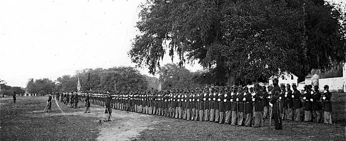 29th Connecticut Colored Infantry Regiment, Beaufort, South Carolina, 1864 29th Connecticut Colored Infantry Regiment, Beaufort, South Carolina (cropped).jpg