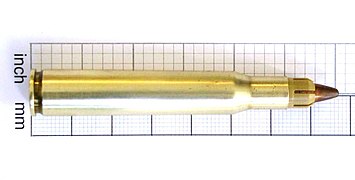 Büchsenpatrone (.30-06 Springfield) mit Treibkäfiggeschoss 5,56 mm