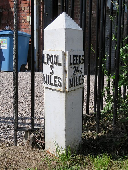 File:3 Miles from Liverpool milepost on the Leeds-Liverpool Canal (geograph 5502017).jpg