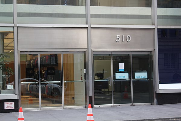 Main entrance on 43rd Street