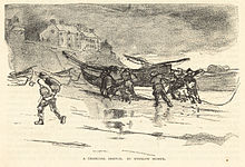 A charcoal sketch by Winslow Homer, 1883, Boston Public Library
