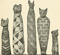 A guide to the third and fourth Egyptian rooms - predynastic antiquites, mummied birds and animals, portrait statues, figures of gods, tools, implements and weapons, scarabs, amulets, jewellery, and (14771092033).jpg