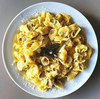 Agnolini are a type of stuffed egg pasta originating from the province of Mantua and are oftentimes eaten in soup or broth.
