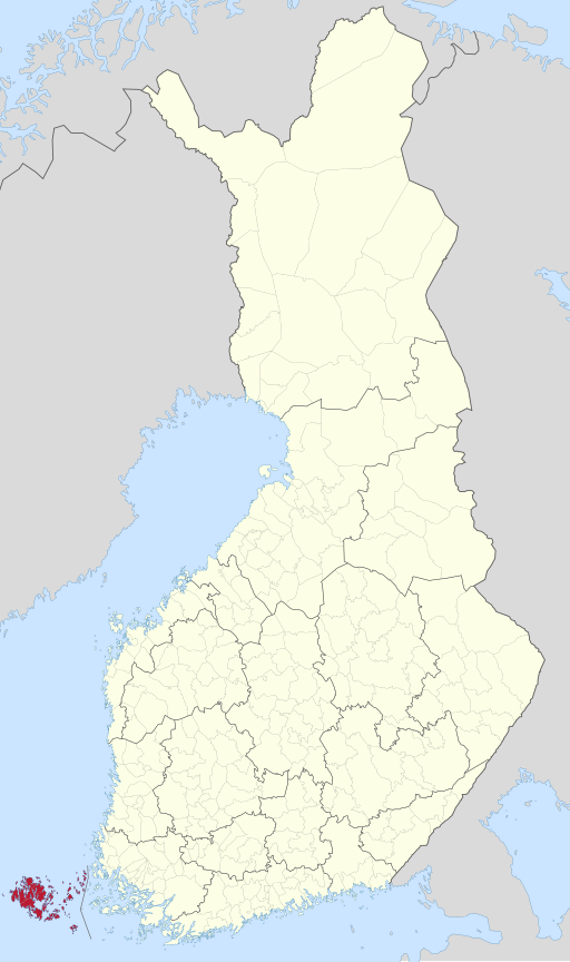 Location of Åland within Finland