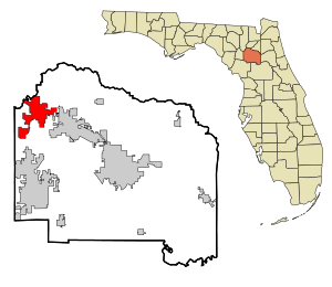 Alachua County Florida Incorporated and Unincorporated areas High Springs Highlighted.svg