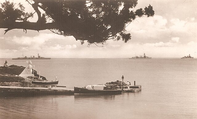 Royal Navy ships of the America and West Indies Station off Bermuda