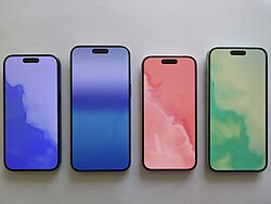 Iphone: Famìlia de telèfonos cummertzializados dae sa Apple